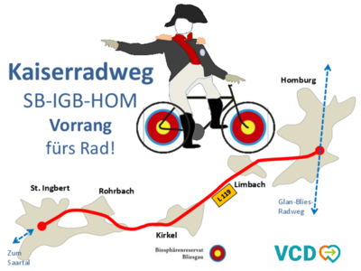 Kaiserradweg: Übersicht, Bild: vcd